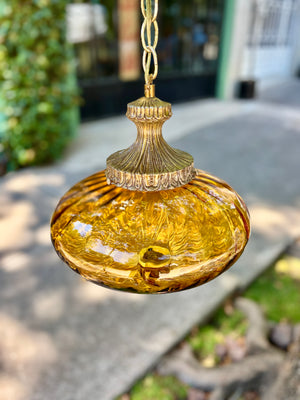 Lámpara ovalada ámbar