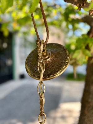 Lámpara ovalada ámbar