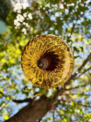 Lámpara ovalada ámbar