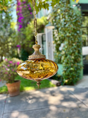 Lámpara ovalada ámbar