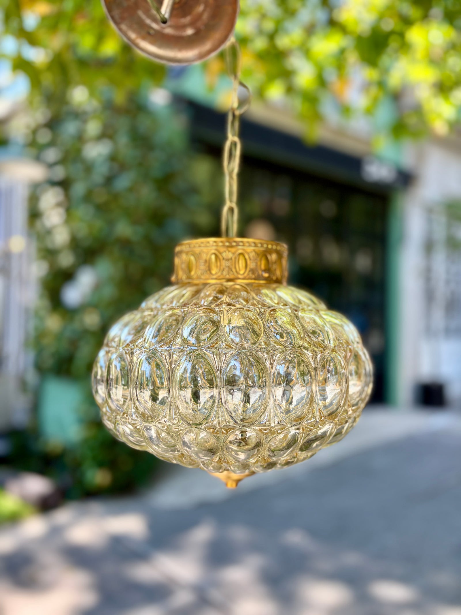 Lámpara ovalada burbujas