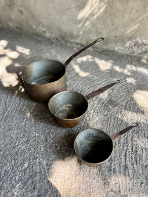 Cazos de cobre con mango