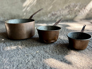 Cazos de cobre con mango