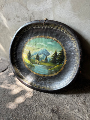 Charola con paisaje de rio