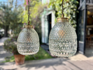 Lámparas de vidrio labrado