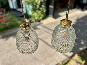 Lámparas de vidrio labrado