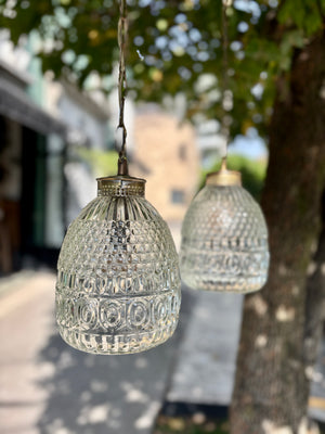 Lámparas de vidrio labrado