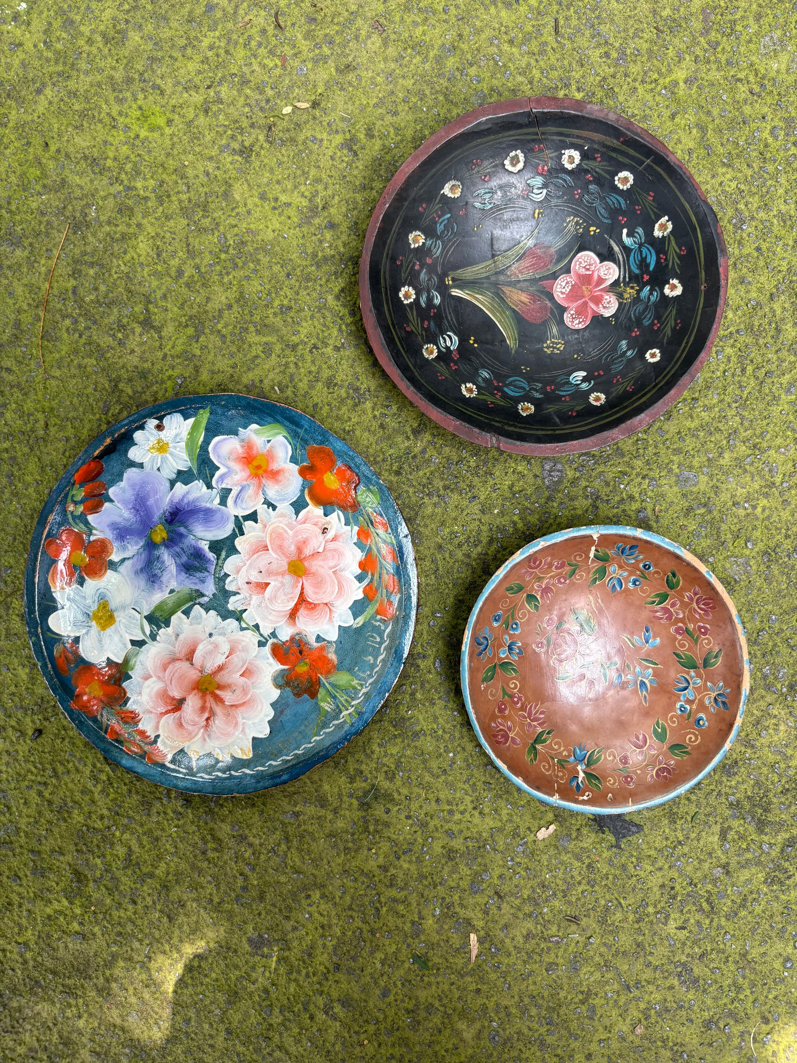 Platos de madera decorados