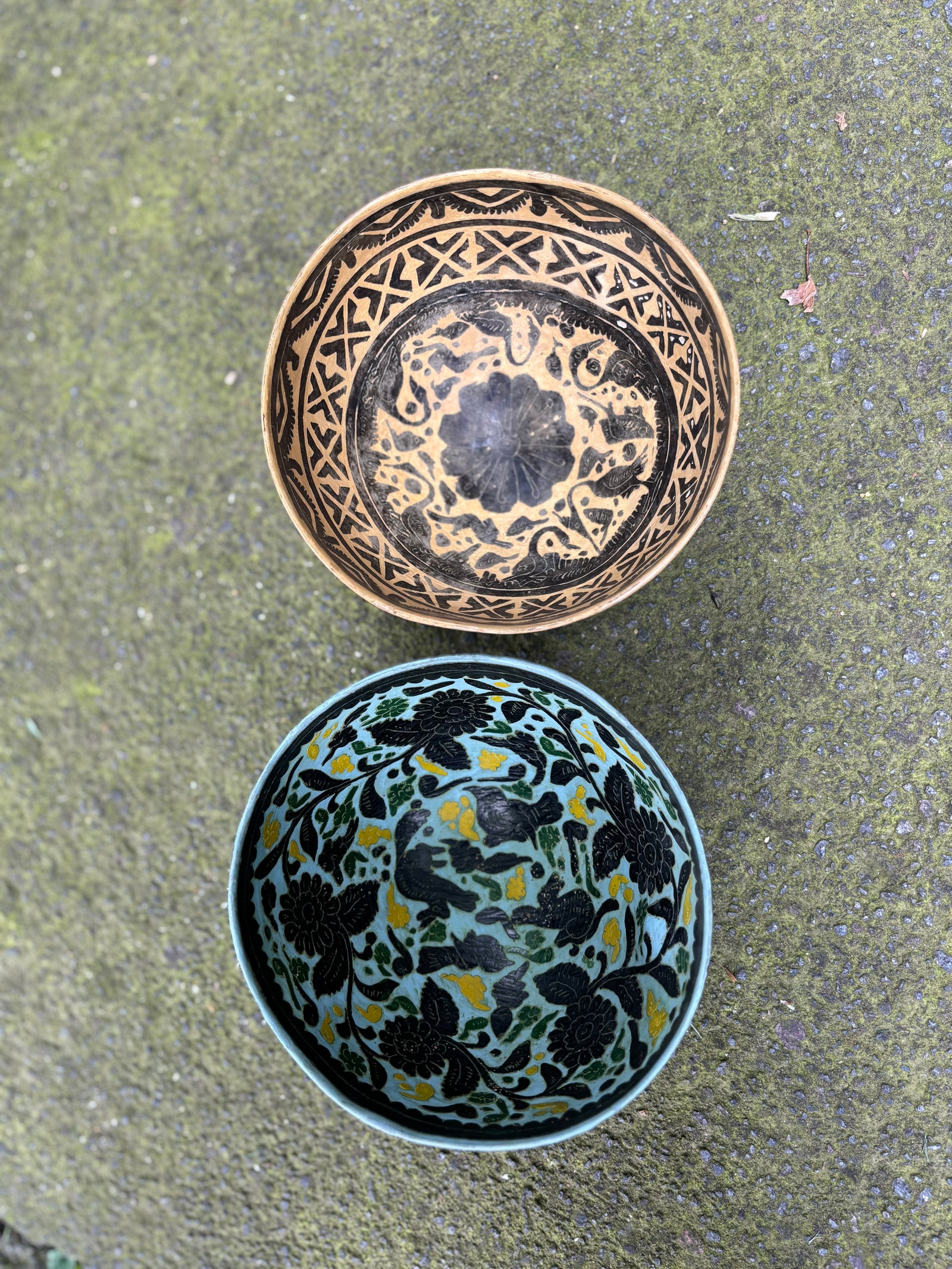 Jicaras de tejate antiguas