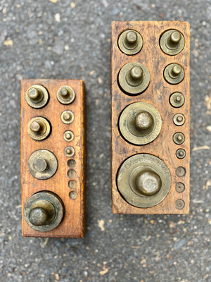 Juego de pesas antiguas (10pzs)