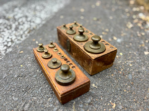 Juego de pesas antiguas (8pzs)