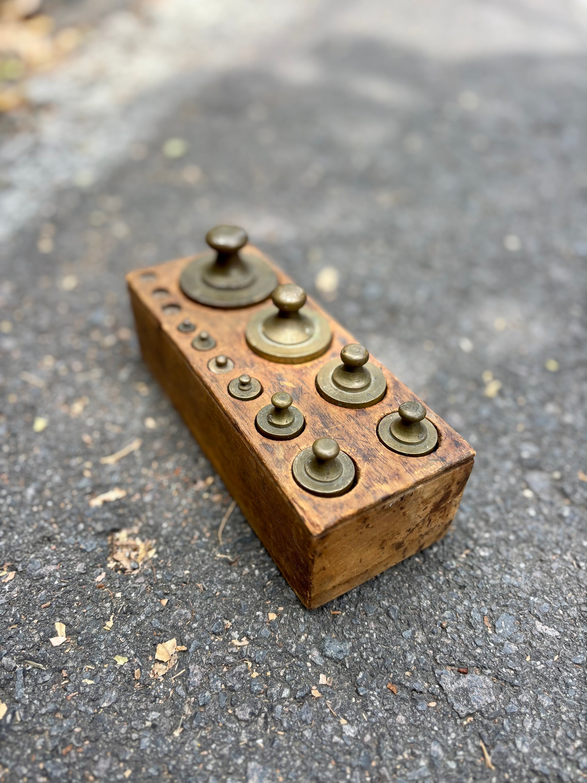Juego de pesas antiguas (10pzs)