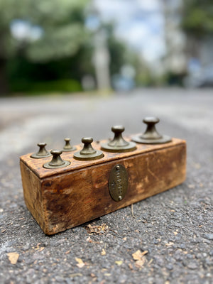 Juego de pesas antiguas (10pzs)