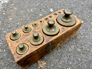 Juego de pesas antiguas (10pzs)