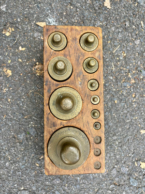 Juego de pesas antiguas (10pzs)