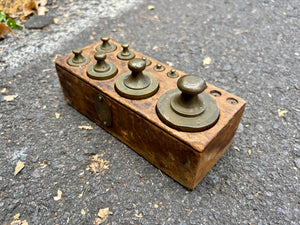 Juego de pesas antiguas (10pzs)