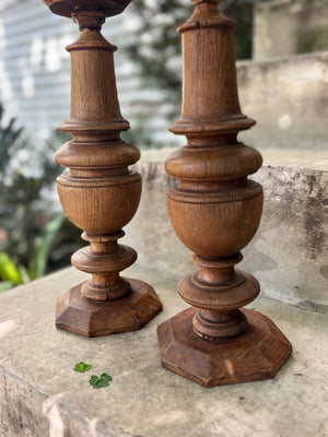 Candelabros de madera