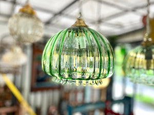 Lámparas cristal verde