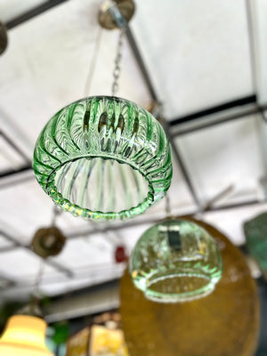 Lámparas cristal verde