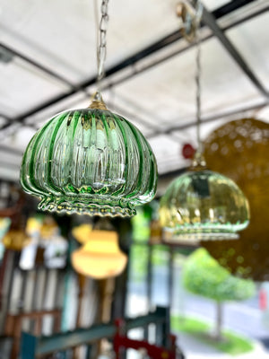 Lámparas cristal verde