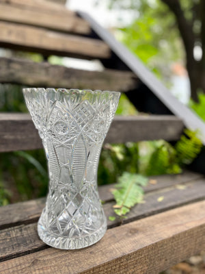 Florero cristal cortado