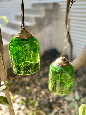 Lámparas de pepita verde