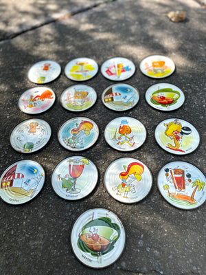 Coasters de caricaturas de bebidas