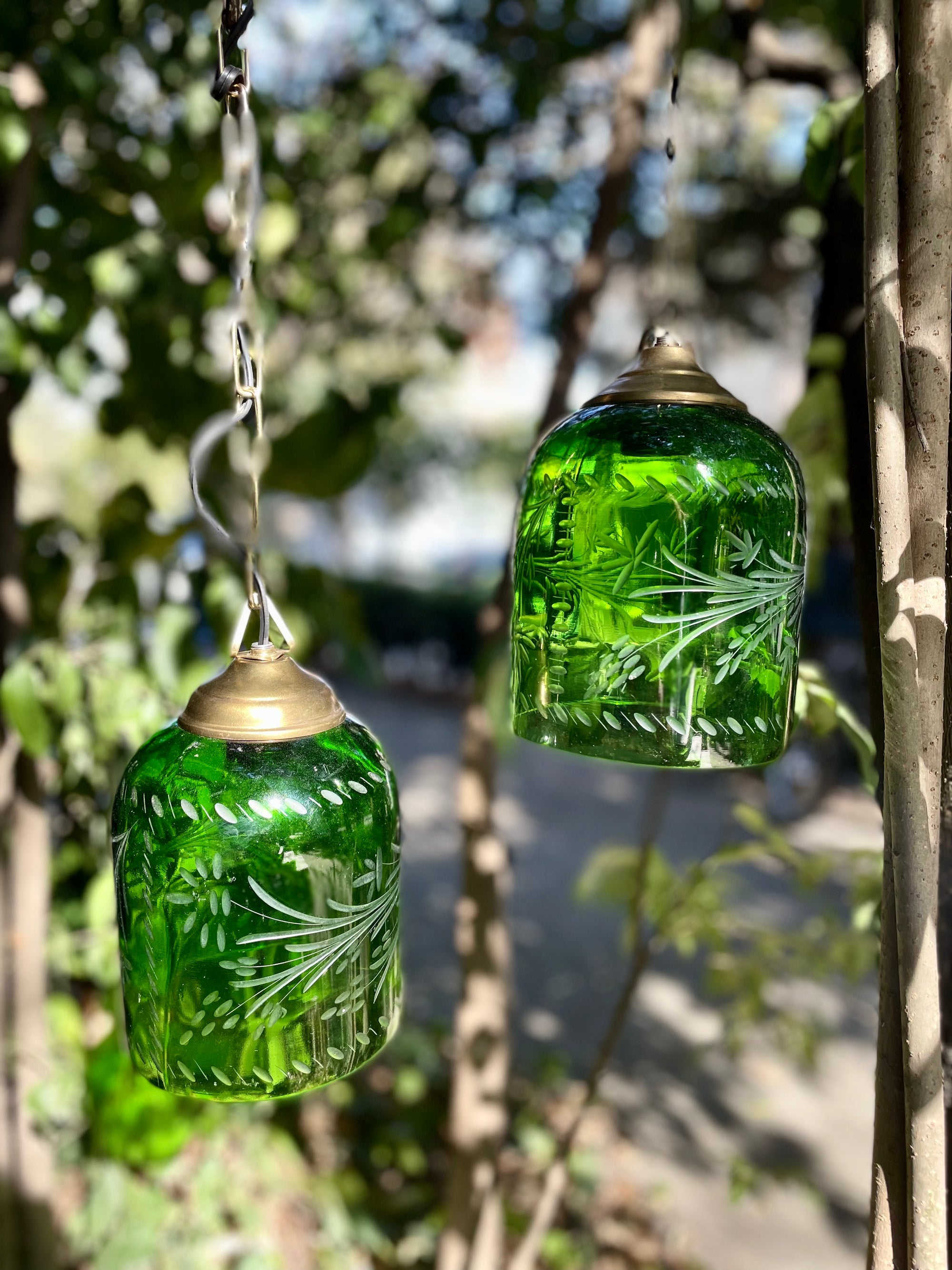 Lámparas de pepita verde